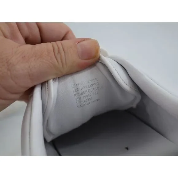 Tory Burch Hank Court Sneakers Womens 11M White Leather Lace Up Shoes - Picture 9 of 14